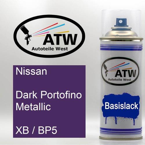 Nissan, Dark Portofino Metallic, XB / BP5: 400ml Sprühdose, von ATW Autoteile West.